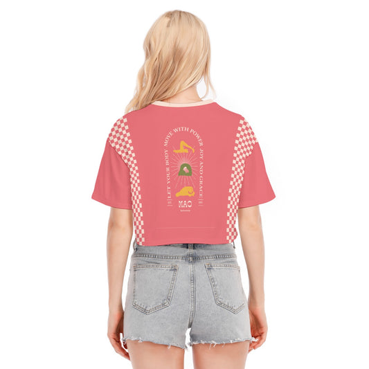 Crop Tee Coral Chess Love