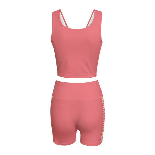 Yoga Set Coral Chess Love