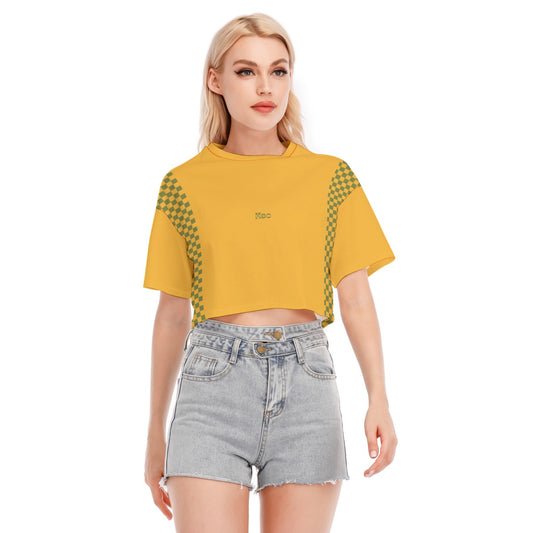 Crop Tee Mustard Chess Love