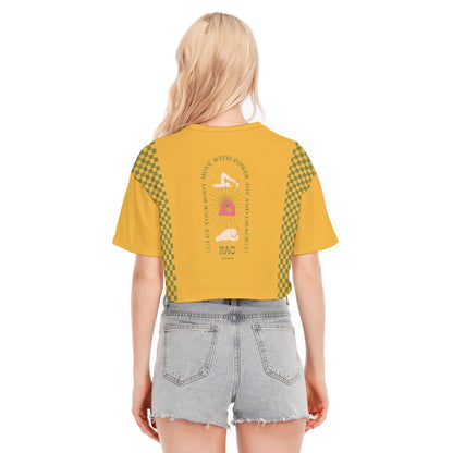 Crop Tee Mustard Chess Love
