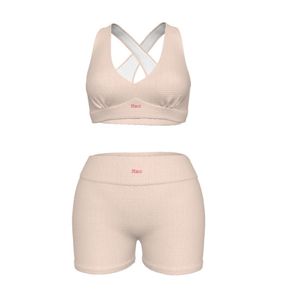 Sports Bra Set Blush Chess Love